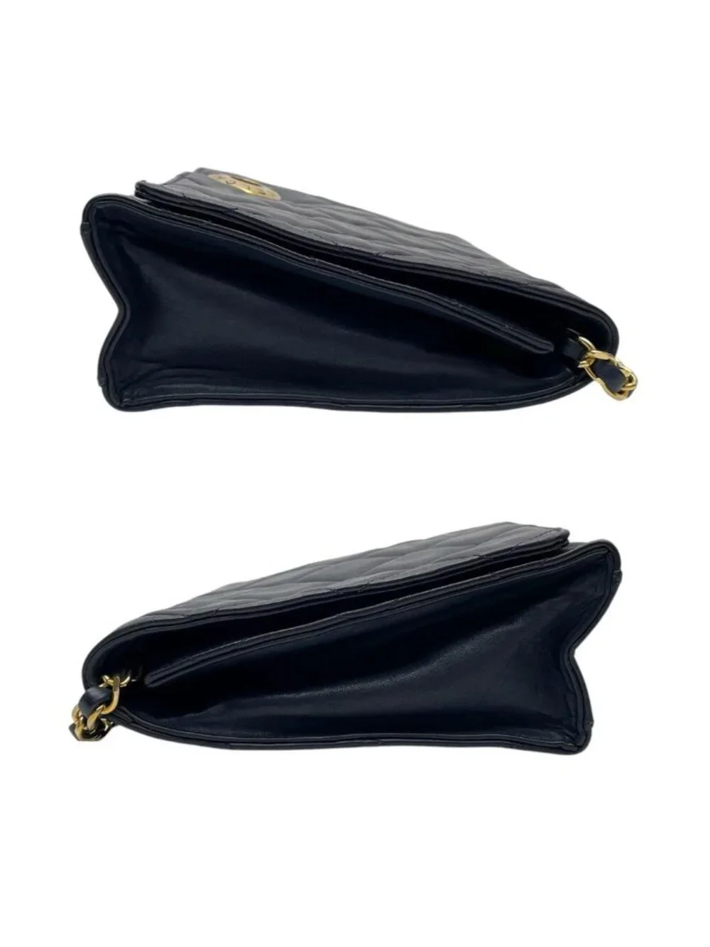 Chanel Quilted Lambskin Circle Logo Chain Shoulder